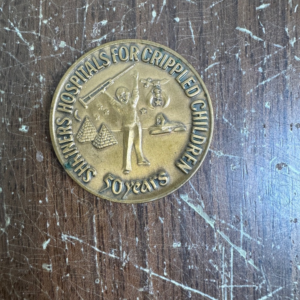 Shriners 1972 Shrinetennial AAONMS Solid Bronze Coin